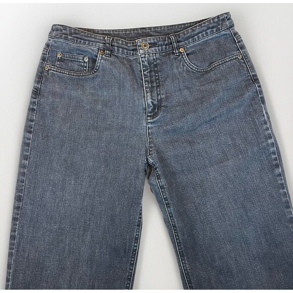 Talbots Stretch Straight Jeans Women's Size 8 Blue Mid Rise Medium Wash 5-Pocket - Picture 2 of 5